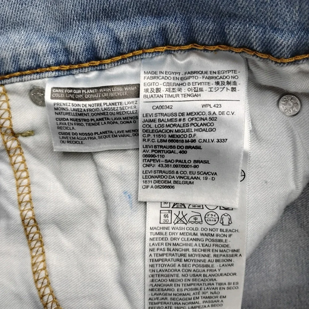 Levis 527 Slim Bootcut Jeans Mens 33x30 Light Wash Denim Blue